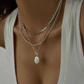 Stainless Steel Silver Color Angel Pendant Necklace