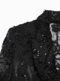 Solid Lace Loose Women Jacket