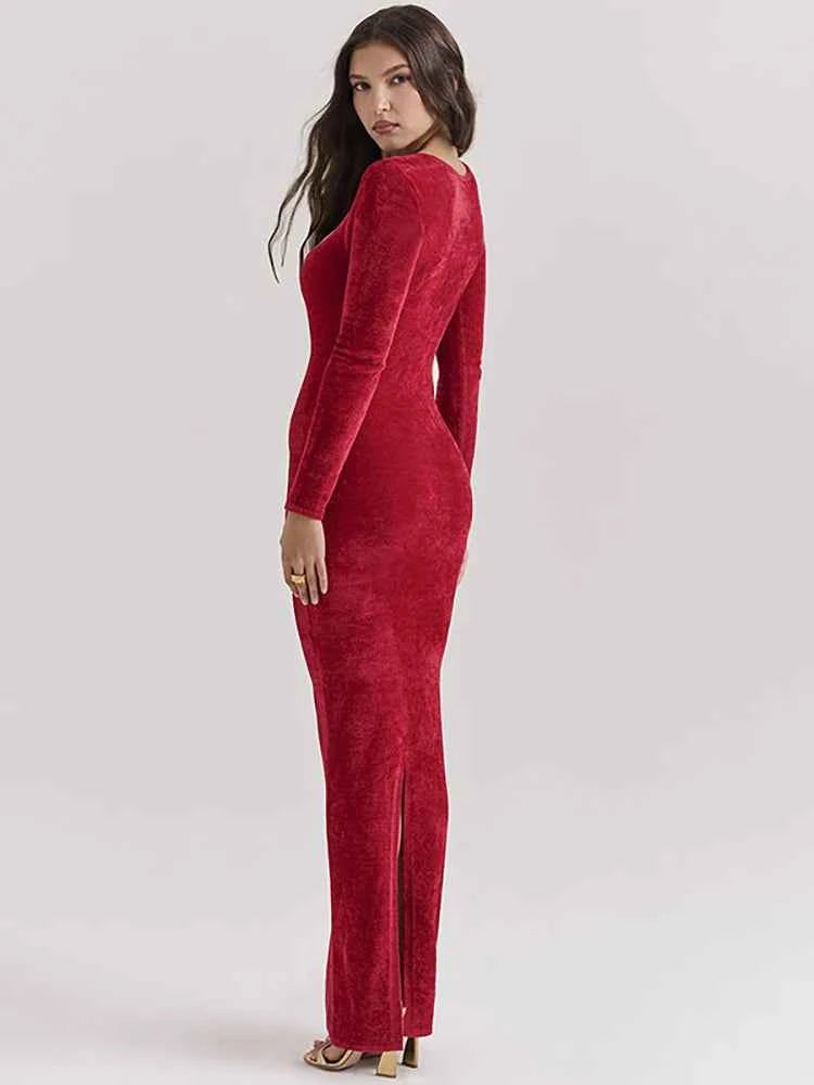 Deep V-neck Maxi Dress For Women