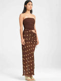 Strapless Printed Polka Dot Women Dress
