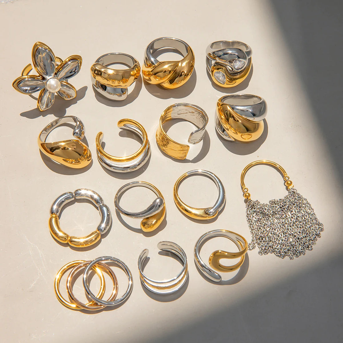 Mixed Metal Ring For Women