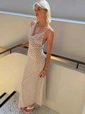 Printed Polka Dots Maxi Dress For Women