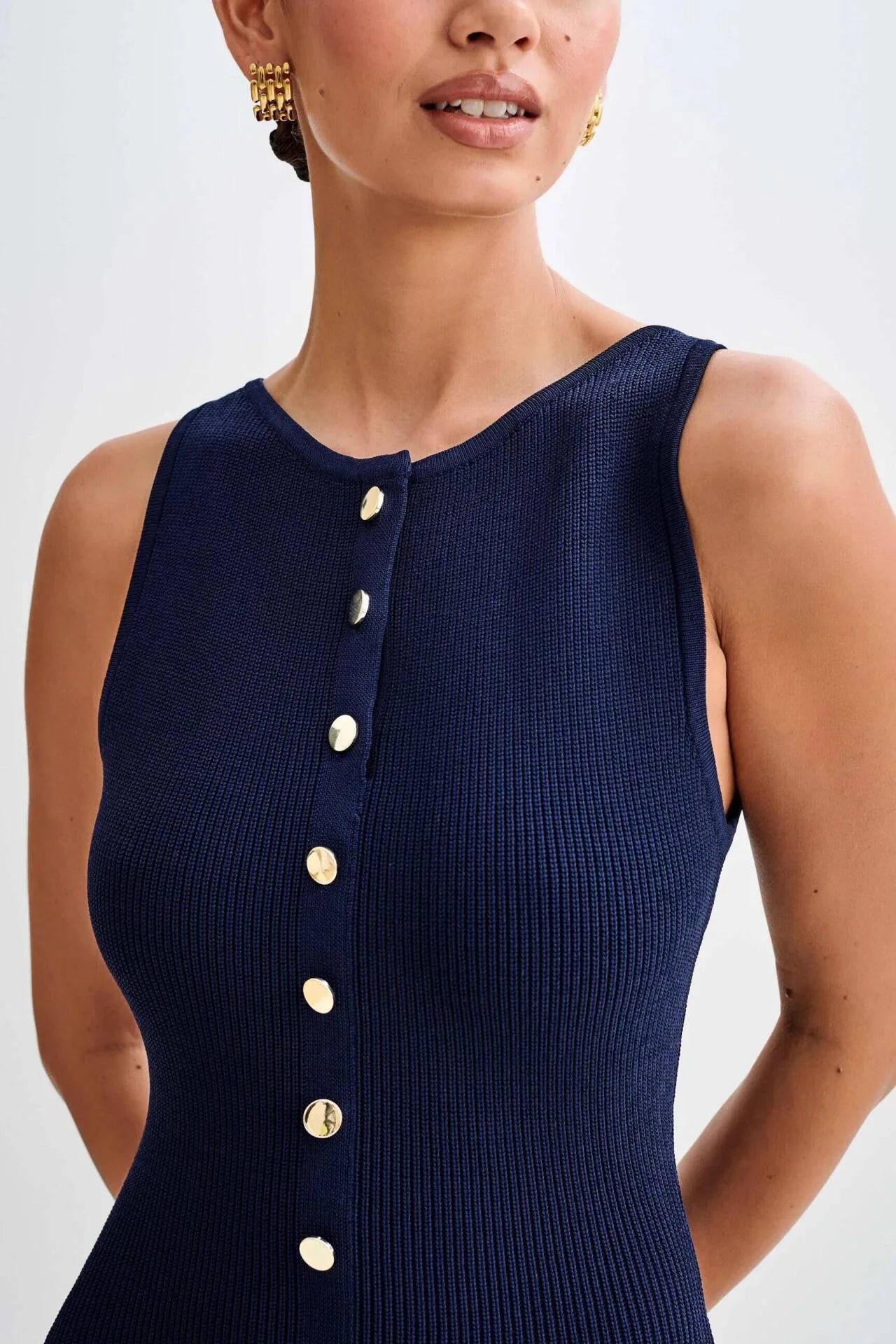 Elegant Lady Knitted Single Breasted Long Dresses Women - Norellé