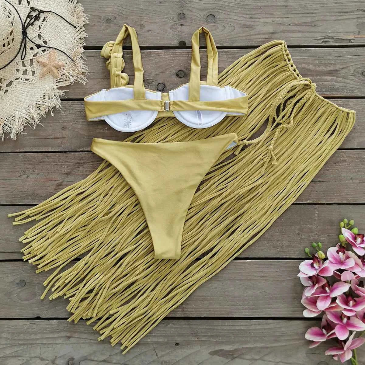 Bikini Set Women Swimwear Push Up Swimsuit Bottom Print Brazilian Biquini Bathing Suit