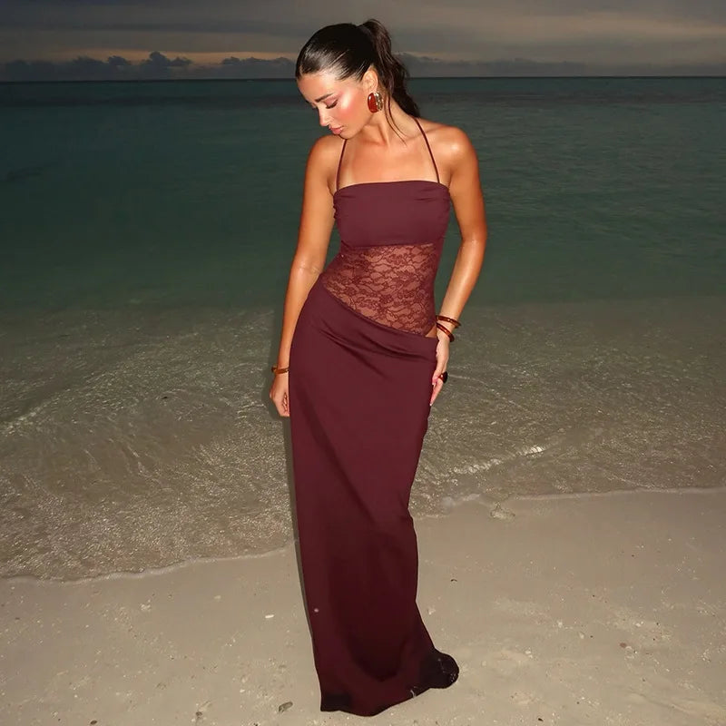 Elegant Lace Cut Out Maxi Dresses for Women - Norellé