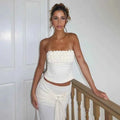 Lace High Street Half Dress Floral Camisole&Wrap Hips Skirts Sets