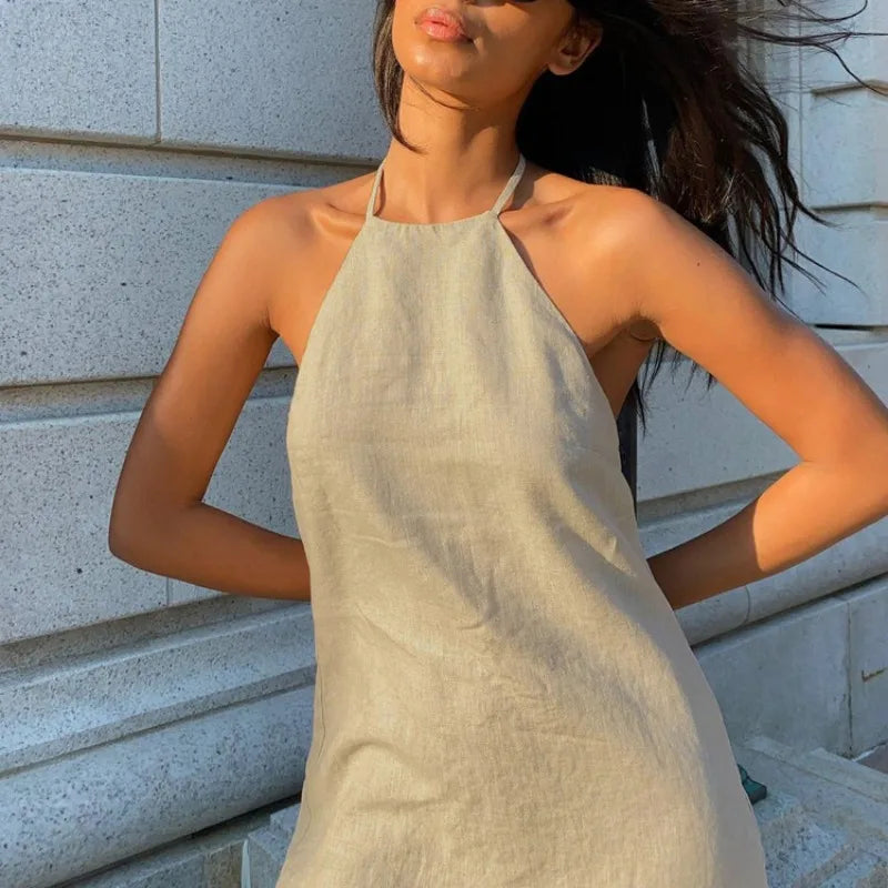 Women's Halter Backless Dress Summer - Norellé