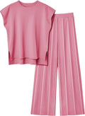 2 Piece Sets Women Outfit Sleeveless Casual T Shrit Top Knitted Vest - Norellé