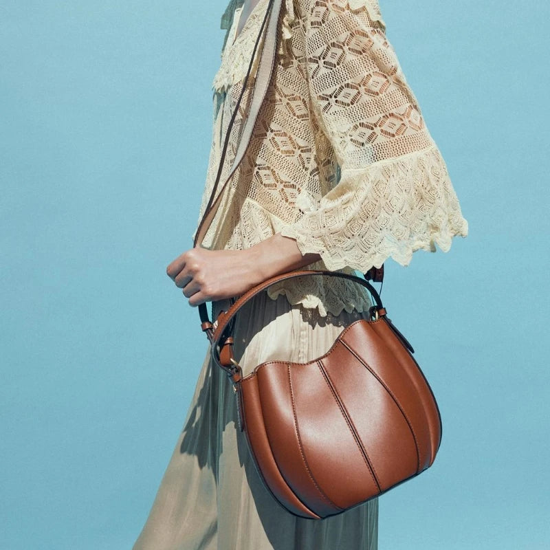 Bucket Bag Shoulder Handbags Wallet with Removable Pocket