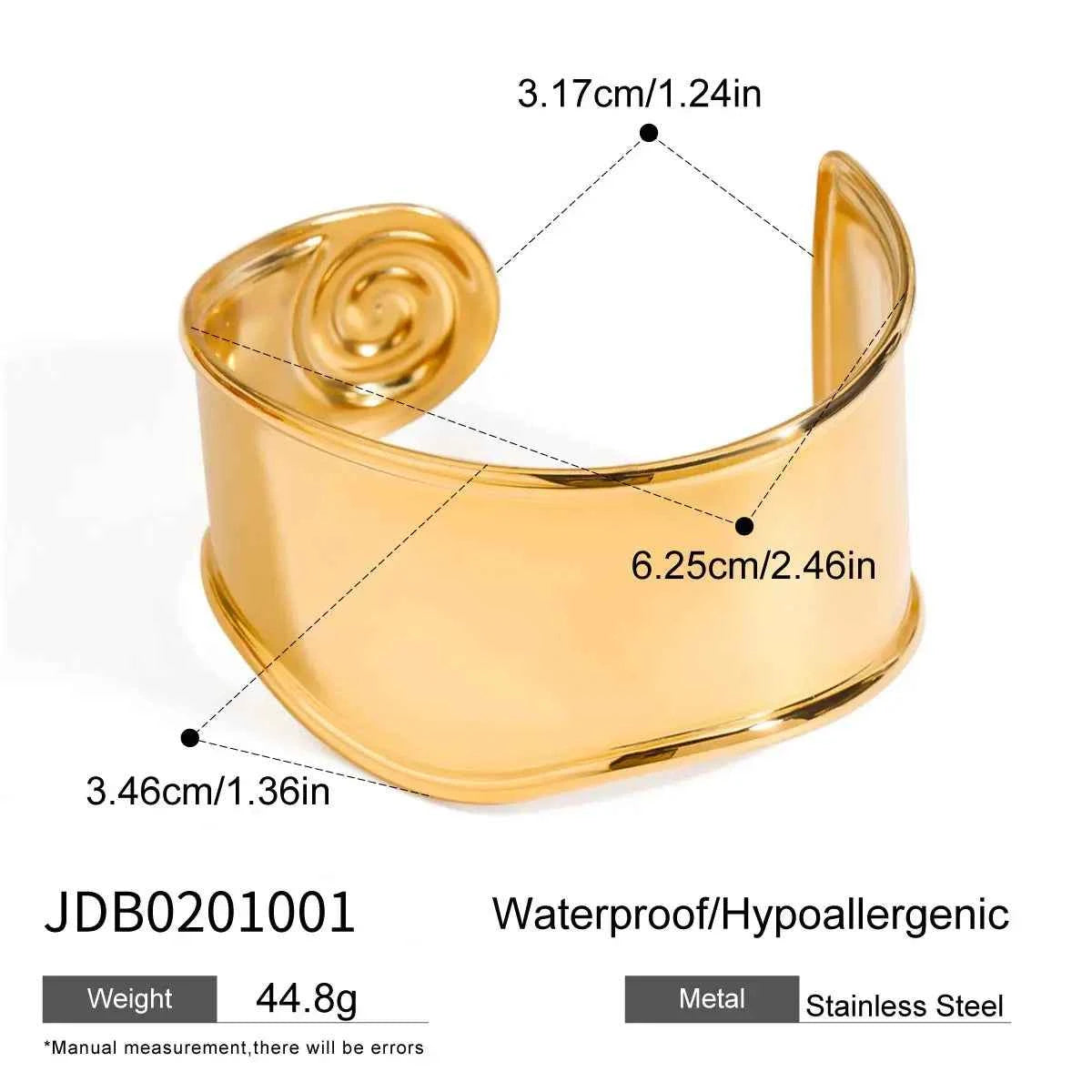 Wide Spiral Bracelet Stainless Steel