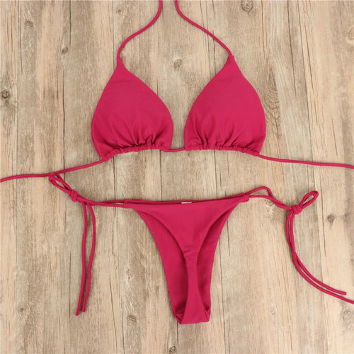 2Pcs Summer Women Bikini Set Side Tie - Norellé