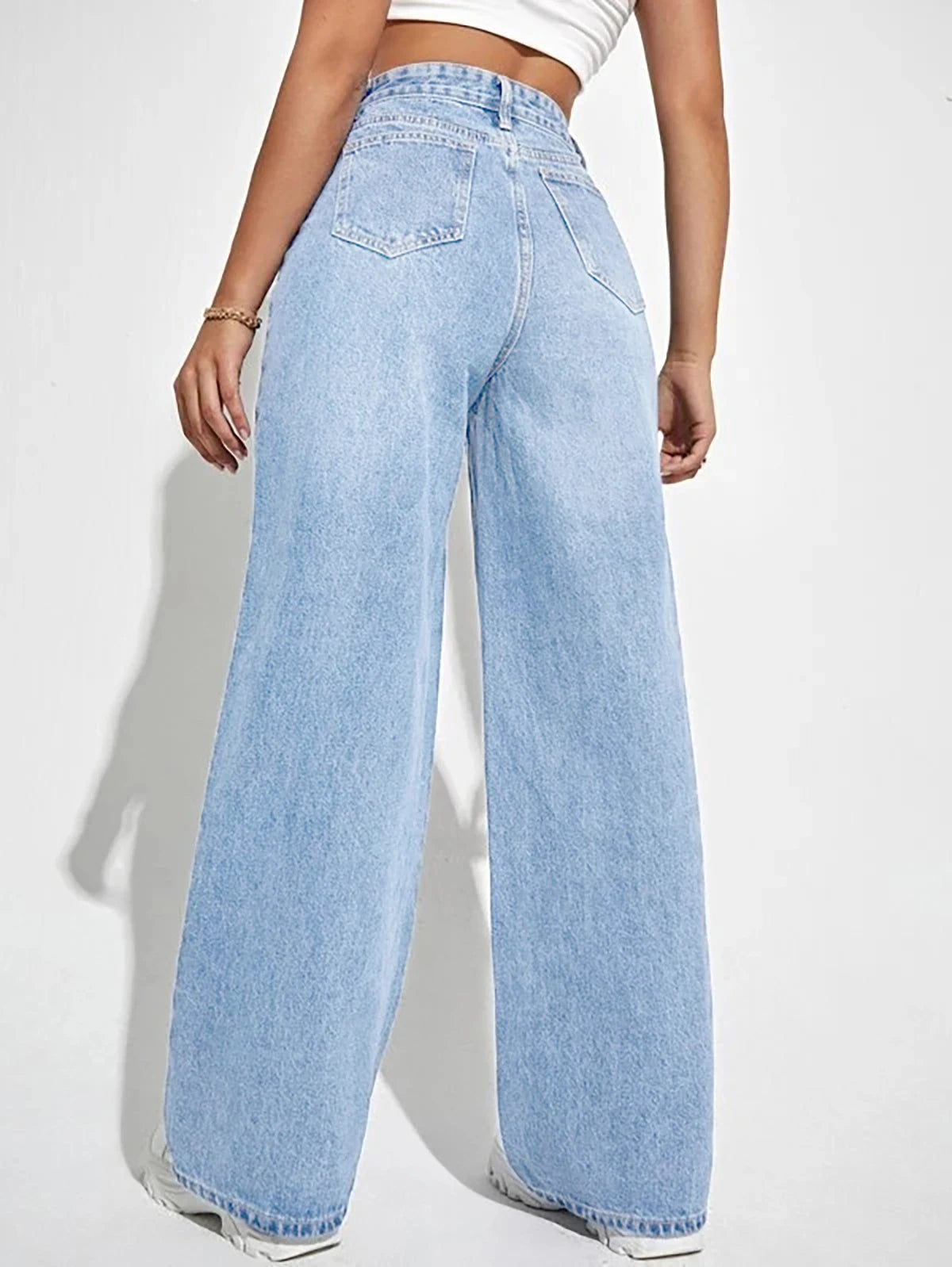 Loose Denim Wide Leg Jeans - Norellé