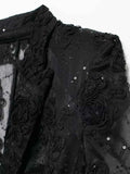 Solid Lace Loose Women Jacket