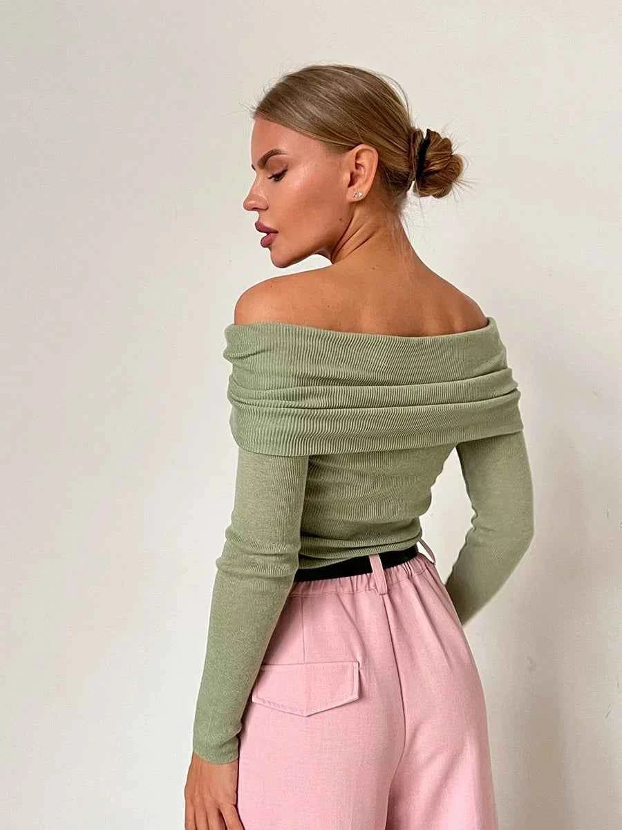Women Knitted Wool T-shirt