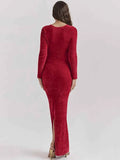 Deep V-neck Maxi Dress For Women