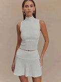 Knitted Turtleneck 2 Piece Sets Women