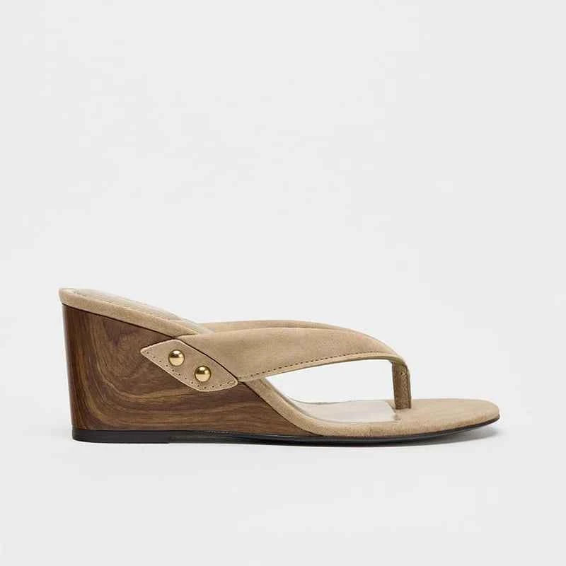 Wedges Heel Flip Flop Clip Toe Women Gladiator Slippers
