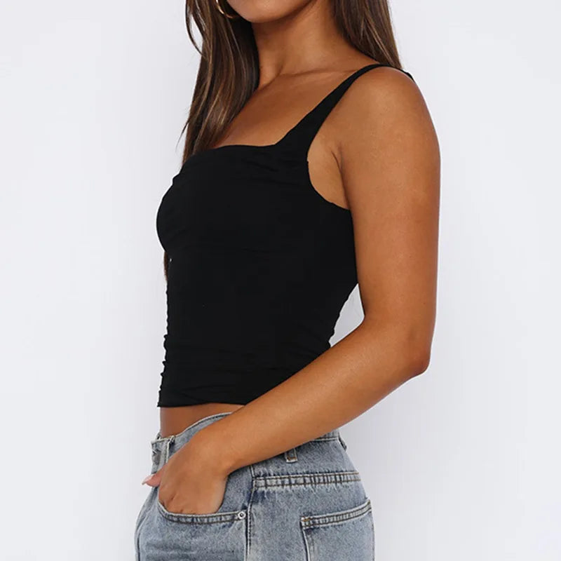 Women Tank Tops Summer Backless Streetwear Casual Slim - Norellé