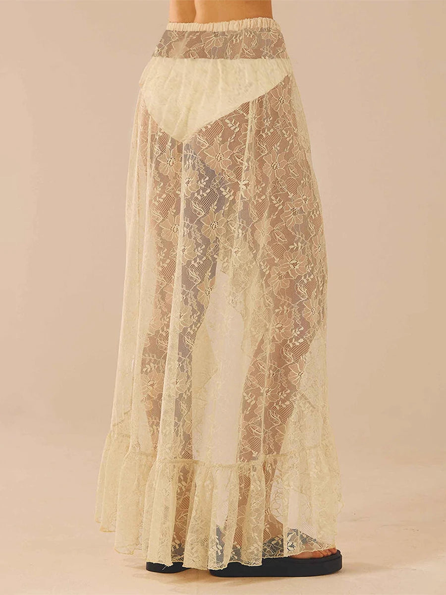 Women's Summer Lace Long Skirt