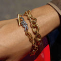 Stainless Steel Double Color Knot Bracelet