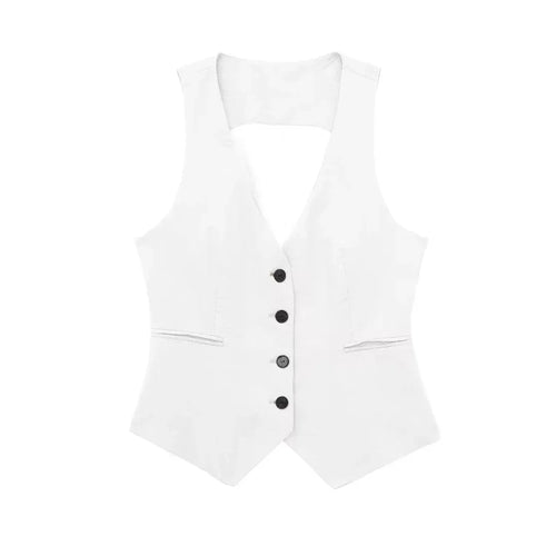 Fashion Women's Vest Linen Sleeveless Suit Vest Coat for Women - Norellé