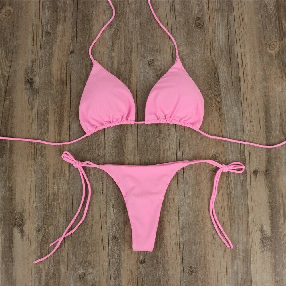 2Pcs Summer Women Bikini Set Side Tie - Norellé