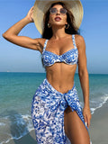 3 Piece Bikini Set Blue - Norellé