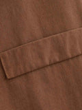 Women Lazy Style Stitching Coat Casual Zipper Long Sleeve Coat