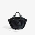 Large Capacity Brown Tote Bag Soft Super Fiber Synthetic Leather