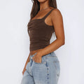 Women Tank Tops Summer Backless Streetwear Casual Slim - Norellé