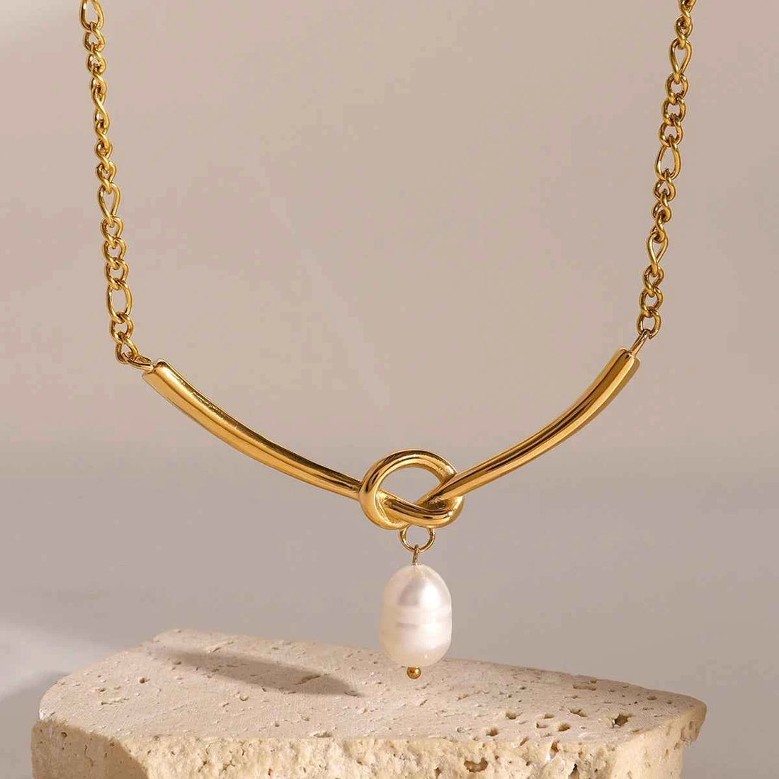 Smile Freshwater Pearl Necklace Knot Pearl Pendant