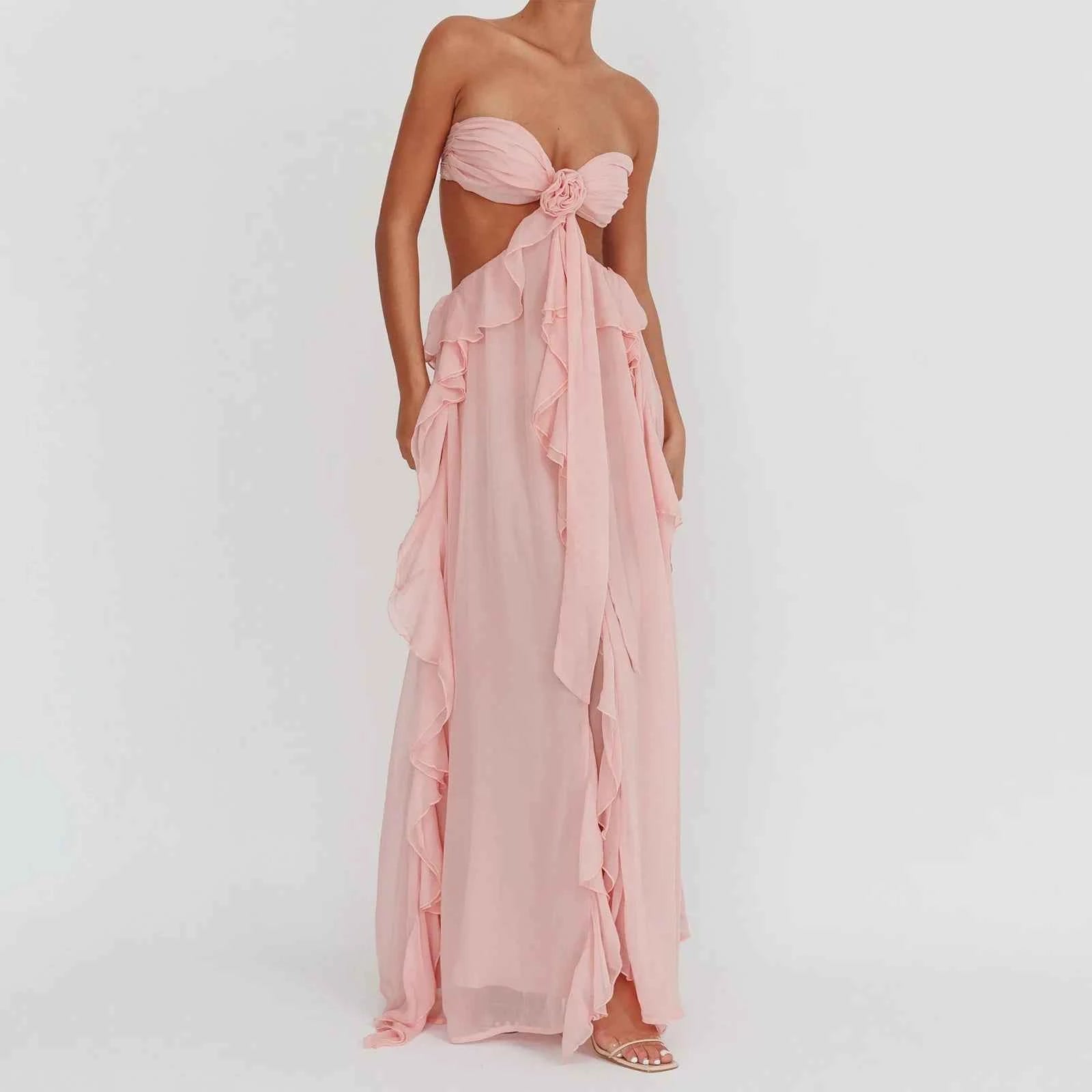 Women's  Backless Cutout Ball Gown Dress