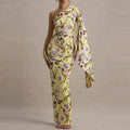 Off Shoulder Sleeves High Waist Women's Dress