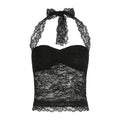 Lace Patchwork Camisoles Backless Transparent - Norellé
