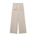 Women's Loose Long Sleeve Collar Casual Shirt Pants Set
