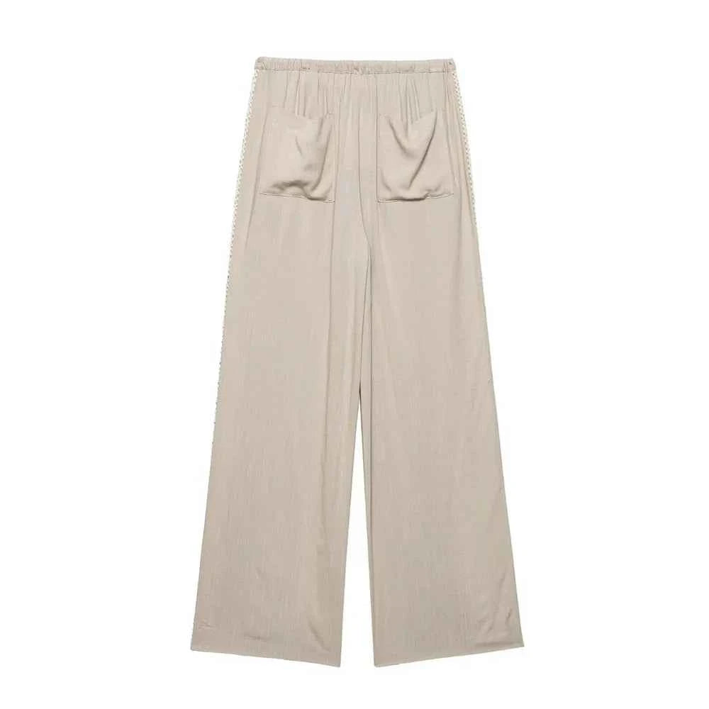 Women's Loose Long Sleeve Collar Casual Shirt Pants Set