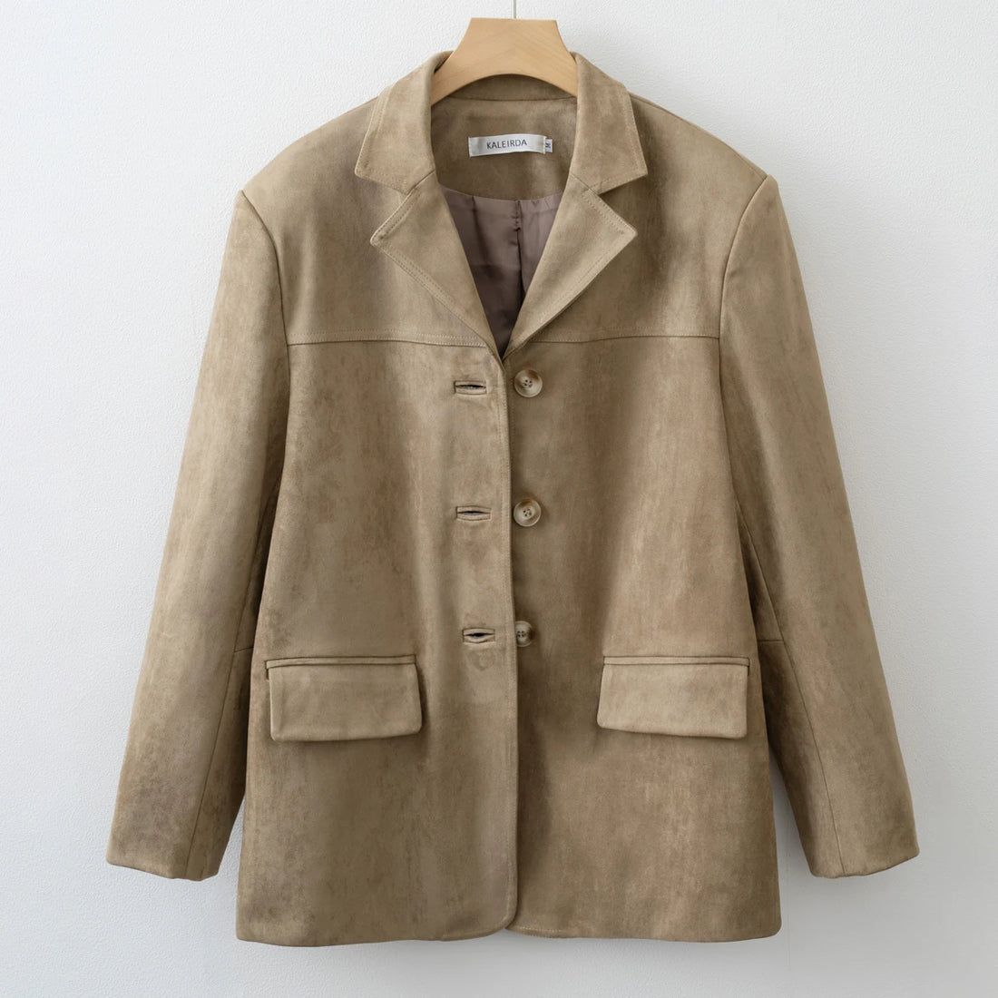Women Fashion Suede Basic Jacket Basic - Norellé
