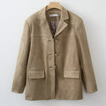 Women Fashion Suede Basic Jacket Basic - Norellé