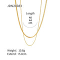Heart Pendant Chain Necklace for Women Stainless Steel