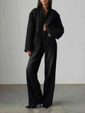 Women's Standing Collar Loose Short Pilot Jacket