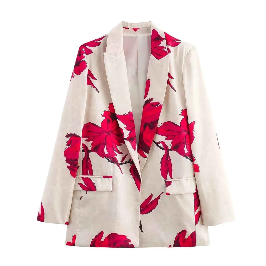 Women's Clothing  Casual Temperament Printed Suit Jacket Pants Set