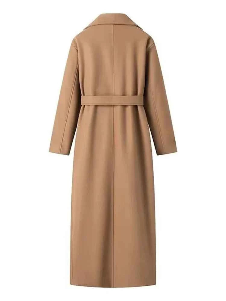With Belt Khaki Double Breasted Trench Vintage