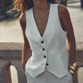 Fashion Women's Vest Linen Sleeveless Suit Vest Coat for Women - Norellé