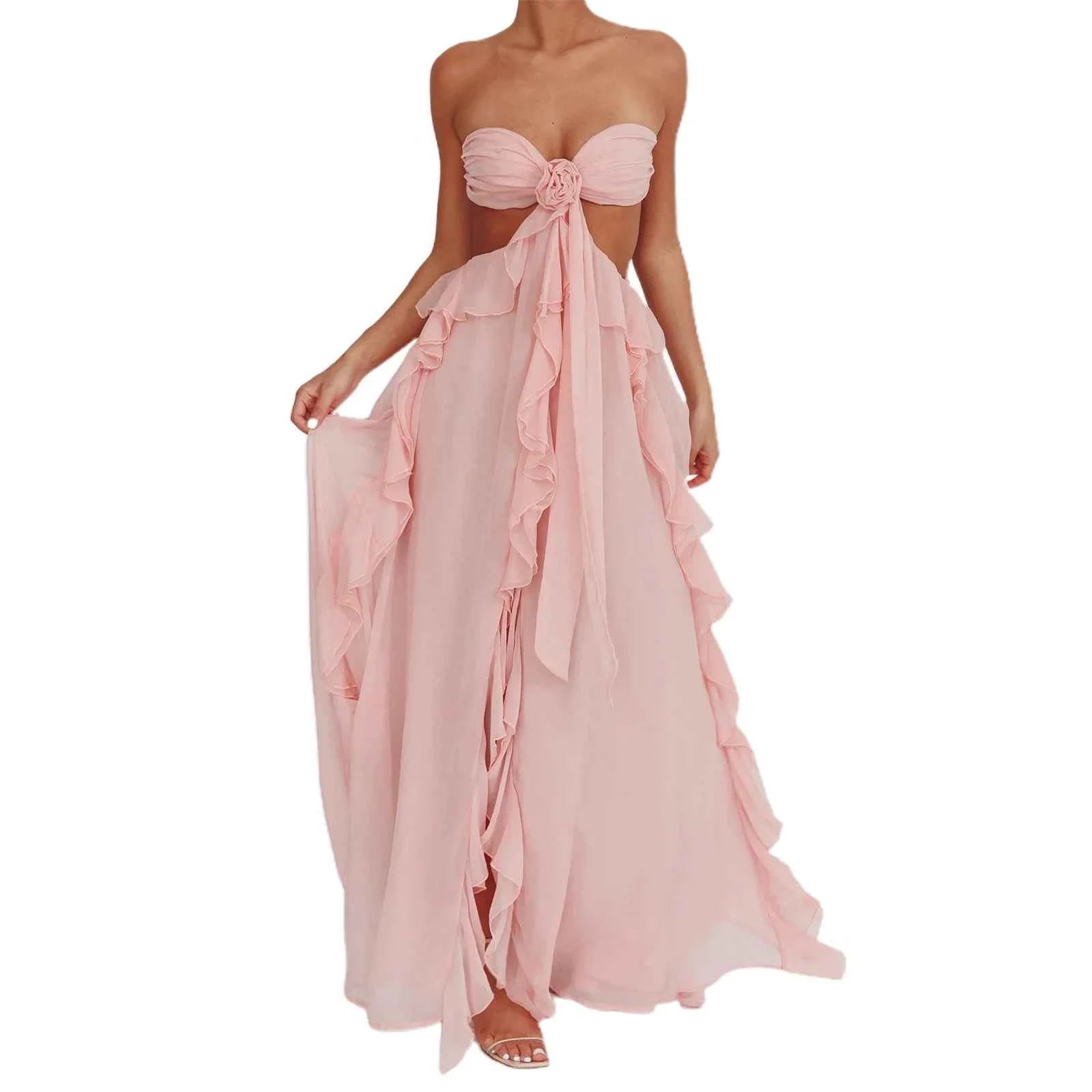 Women's  Backless Cutout Ball Gown Dress