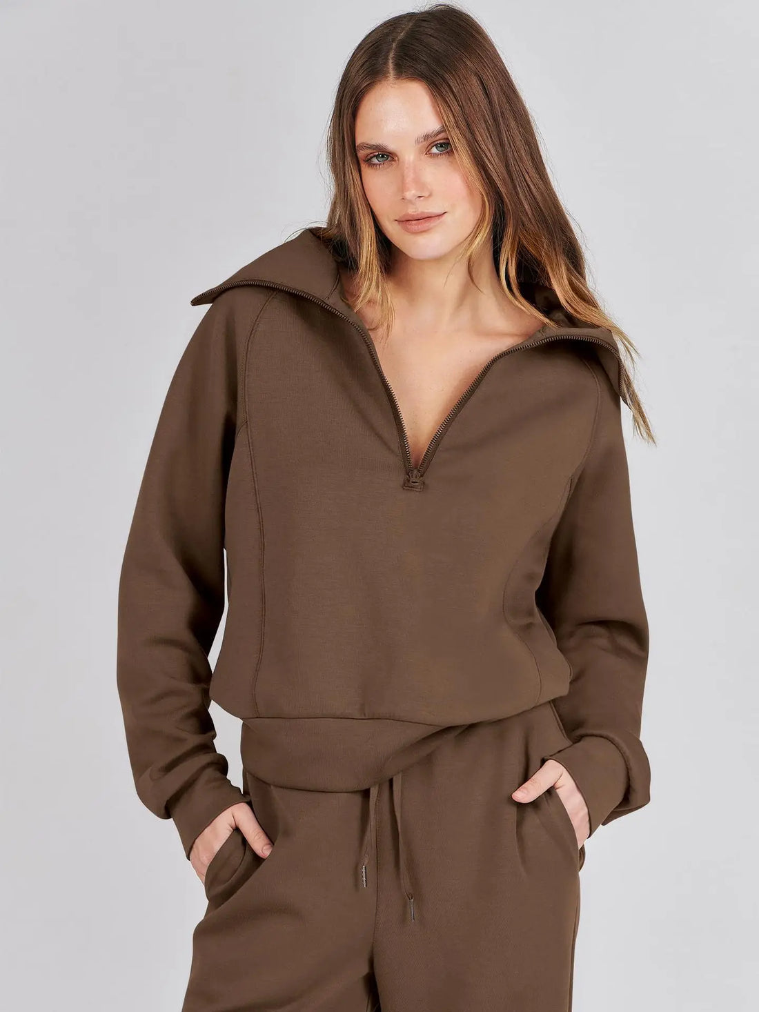 Casual 2-Piece Set Long Sleeve Sweatshirt Bell Bottoms Sports Suit