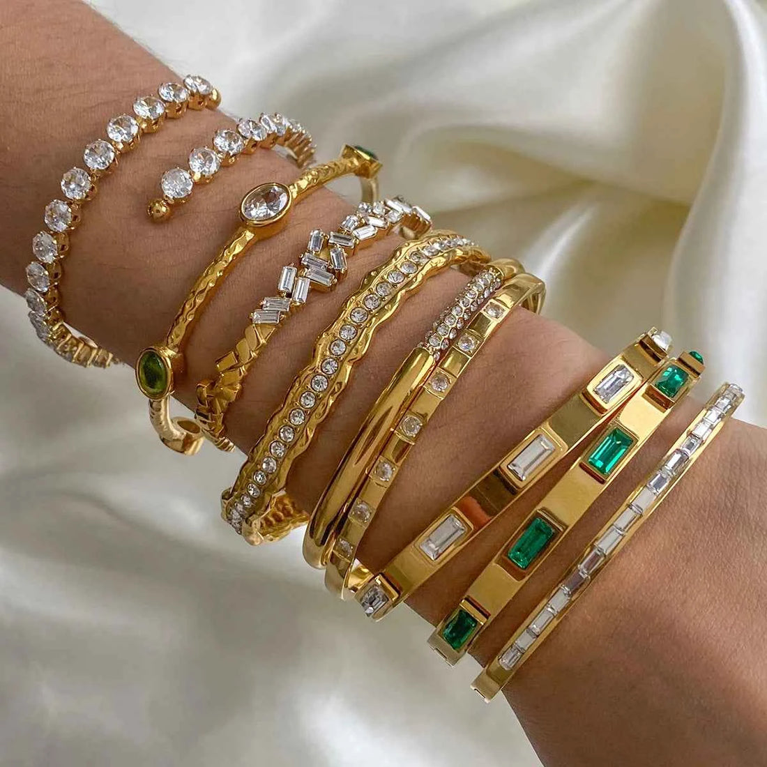 Zircon Bracelet Adjustable Stackable Bracelet