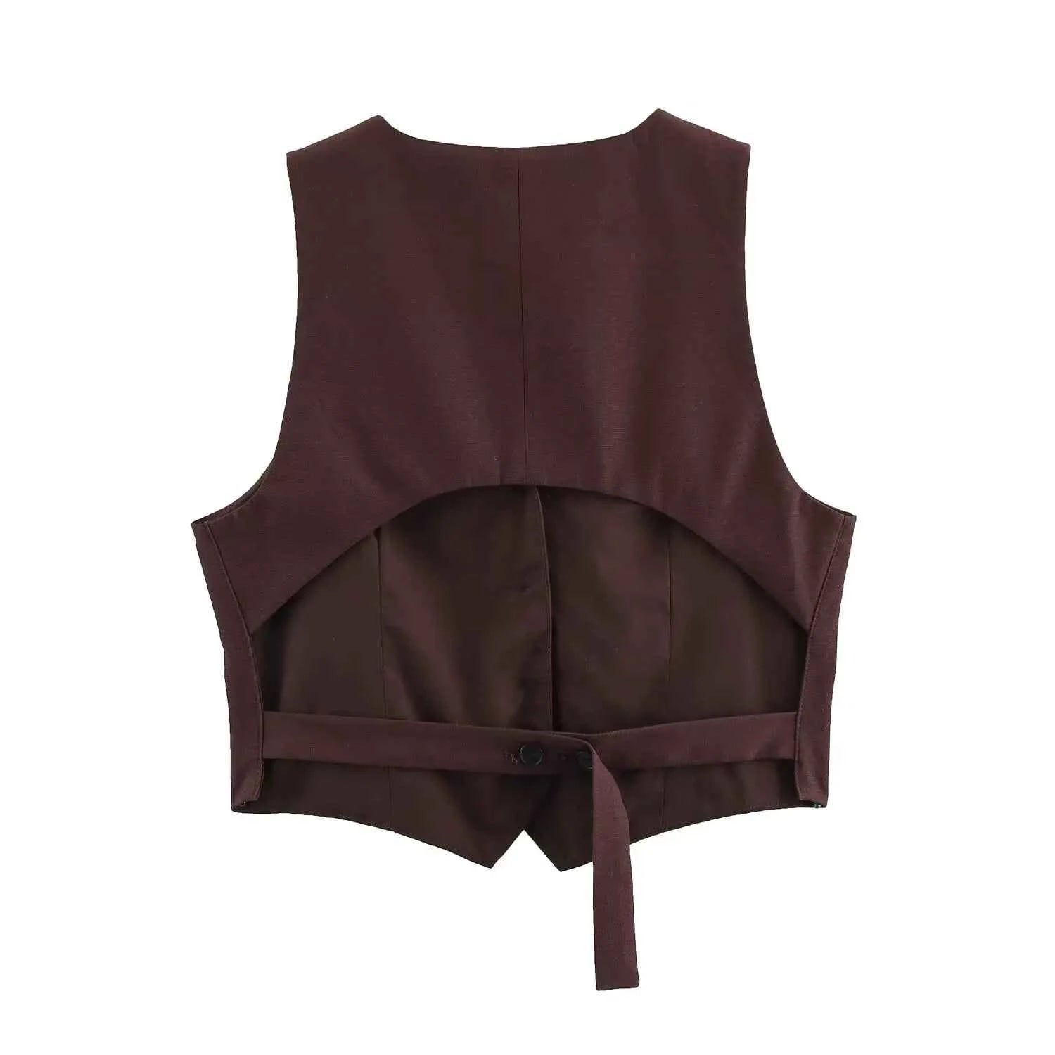 Women's Pants Set with Back Opening Design Tank Top Loose Fold Pants