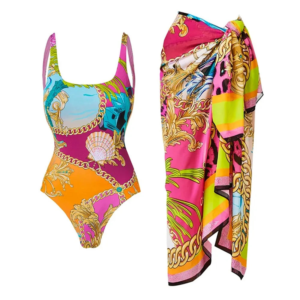 2 Pcs Set Push Up One Piece Swimsuit - Norellé