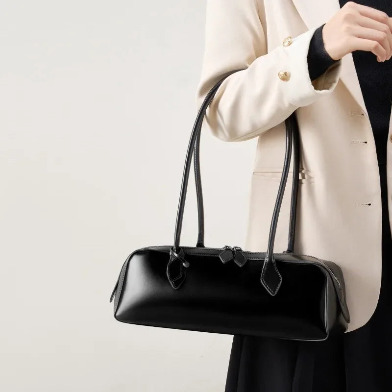 Cowhide Underarm Bag