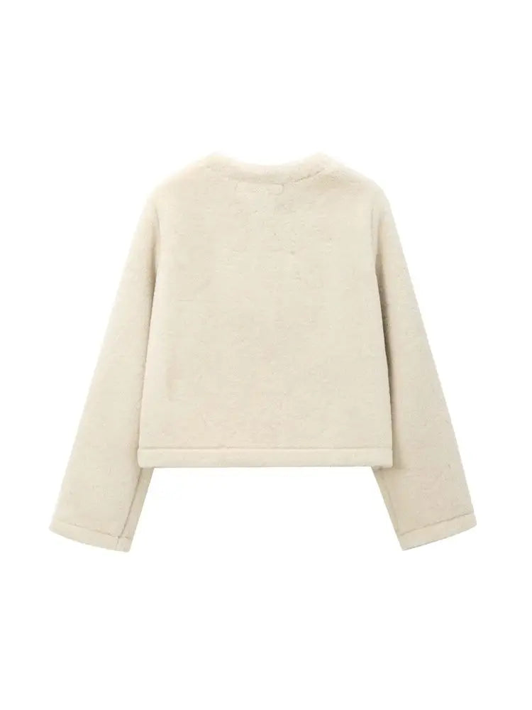 Thick Warm Faux Fur Jacket for Women, Long Sleeve Coat - Norellé